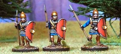 Veteran Libyan Spearmen 2. Advancing, roman equipment: chainmail, oval shield.
Available in the UK from [url=http://www.vexillia.ltd.uk]Vexilia[/url], Europe from [url=http://www.corvusbelli.com/en/default.asp]Corvus Belli[/url] or the US from [url=http://www.50paces.com]50 Paces[/url]
Keywords: Carthage spartacus