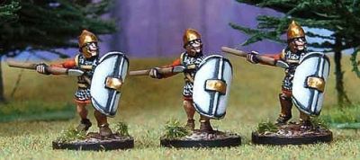 Veteran Libyan Spearmen 3. Attacking, roman equipment: chainmail, oval shield.
Available in the UK from [url=http://www.vexillia.ltd.uk]Vexilia[/url], Europe from [url=http://www.corvusbelli.com/en/default.asp]Corvus Belli[/url] or the US from [url=http://www.50paces.com]50 Paces[/url]
Keywords: Carthage spartacus
