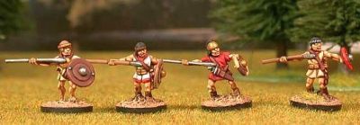 Caetrati 1. Attacking, javelin, caetra (round shield).
Available in the UK from [url=http://www.vexillia.ltd.uk]Vexilia[/url], Europe from [url=http://www.corvusbelli.com/en/default.asp]Corvus Belli[/url] or the US from [url=http://www.50paces.com]50 Paces[/url]
Keywords: ancspanish