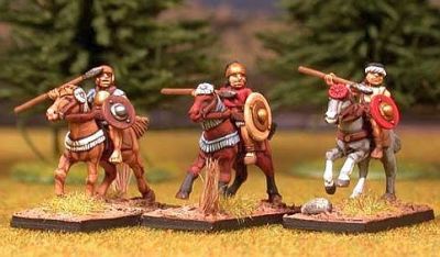 Corvus Belli Spanish Cavalry 2. Javelin, round shield.
Available in the UK from [url=http://www.vexillia.ltd.uk]Vexilia[/url], Europe from [url=http://www.corvusbelli.com/en/default.asp]Corvus Belli[/url] or the US from [url=http://www.50paces.com]50 Paces[/url]
Keywords: ancspanish