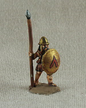 Classical Greek Era Hoplite (Spartan)
Greeks - pictures kindly provided by [url=http://shop.ancient-modern.co.uk/greeks-23-c.asp]Donnington Miniatures[/url], the manufacturer and painted by their painting service. GRF12 Hoplite long spear, pilos helmet, Hoplon
 
Keywords: hgreek