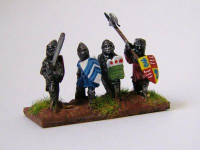 New Era Donnington Medieval Men at Arms
"New Era" figures from [url=http://www.donnington-mins.co.uk/]Donnington[/url], from their medieval range. Dismounted medieval infantry and men at Arms with various weapons
Keywords: medfoot