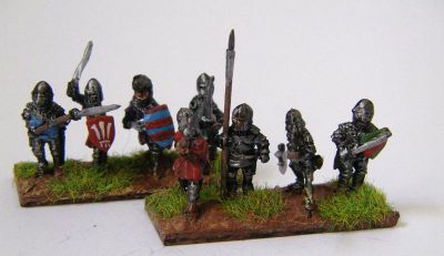 New Era Donnington Medieval  Men at Arms
"New Era" figures from [url=http://www.donnington-mins.co.uk/]Donnington[/url], from their medieval range. Dismounted medieval infantry and men at Arms with various weapons
Keywords: medfoot