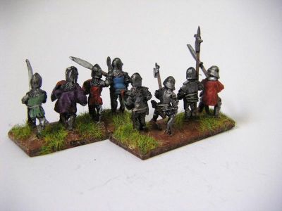 New Era Donnington Medieval  Men at Arms
"New Era" figures from [url=http://www.donnington-mins.co.uk/]Donnington[/url], from their medieval range. Dismounted medieval infantry and men at Arms with various weapons. Some of the weapons and shields are separate, and can be mixed
Keywords: medfoot