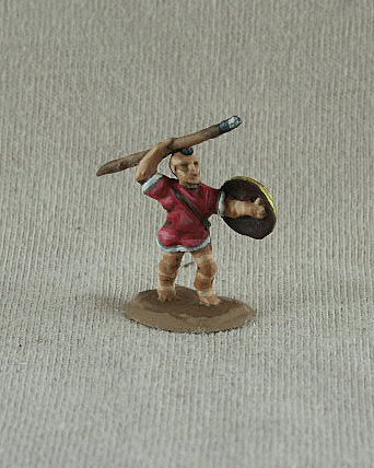 Carthaginian CAF13 Libyan Skirmisher
Carthaginians from [url=http://www.donnington-mins.co.uk/]Donnington[/url]. Painted by their own painting service. This figure has short tunic, throwing spear, top knot, round shield

Keywords: Lcarthage ecarthage carthage