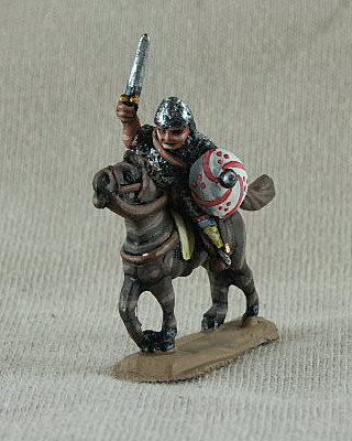 Ottonian Knight
Ottonian range from [url=http://shop.ancient-modern.co.uk]Donnington[/url] DOC01 Mounted Knight mail coat, waving sword, helmet with neck cloth, round shield
 
Keywords: ottonian emgerman