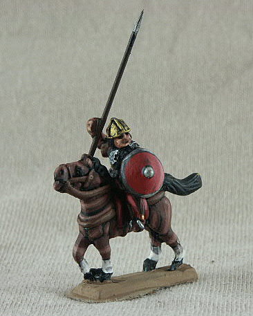 Ottonian Knight Standard Bearer
Ottonian range from [url=http://shop.ancient-modern.co.uk]Donnington[/url] DOC02 Mounted Knight Standard Bearer mail shirt, trousers, dragon standard, round helmet, 
 
Keywords: ottonian emgerman