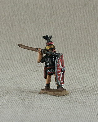 Republican Roman Hastatus/Princeps 
Romans from [url=http://shop.ancient-modern.co.uk]Donnington[/url] painted by their own painting service.  RRF09 Hastatus/Princeps heavy foot, mail, throwing pilum, shield
 
Keywords: MRR LRR