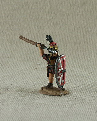 Republican Roman Hastatus/Princeps 
Romans from [url=http://shop.ancient-modern.co.uk]Donnington[/url] painted by their own painting service. RRF10 Hastatus/Princeps heavy foot, square breast plate, throwing pilum, shield
 
Keywords: MRR LRR