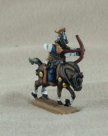 Romano-Byzantine Horse Archer 
Romano-Byzantines from [url=http://shop.ancient-modern.co.uk]Donnongton[/url] and painted by their painting service. RBC08 Horse Archer cuirass, pteruges, tunic, trousers, firing bow, plumed spangenhelm, cloak
 
Keywords: EBYZANTINE thematic