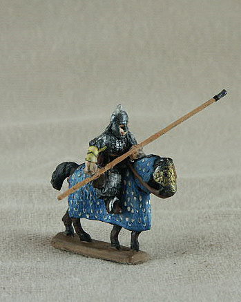 Sassanid Turk Cavalry in cataphract armour
Sassanid from [url=http://www.donnington-mins.co.uk/]Donnington[/url]. One of their better ranges, pictures supplied by the manufacturer and painted by their painting service. With lamellar coat, lance held 2 handed, bow, helmet

Keywords: Sassanid Parthian Palmyran Saka Turk Kurd