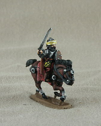 Sassanid SDC09 Sassanid/Early Arab period Persian Cavalry
Sassanid from [url=http://www.donnington-mins.co.uk/]Donnington[/url]. One of their better ranges, pictures supplied by the manufacturer and painted by their painting service. With mail jacket, waving sword, bow, turbaned helmet, buckler. Donnington supply separate horses so you may be able to use the figure in other armies or as a cataphract with bow


Keywords: Sassanid turk arab