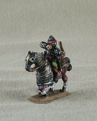 Sassanid Clibinarius
Sassanid from [url=http://www.donnington-mins.co.uk/]Donnington[/url]. One of their better ranges, pictures supplied by the manufacturer and painted by their painting service. With mail coat, firing bow, helmet with aventail, separate buckler. Donnington supply separate horses so you may be able to use the figure in other armies or as a cataphract with bow

Keywords: Sassanid