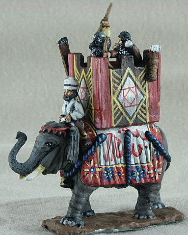 Sassanid Elephant
Sassanid from [url=http://www.donnington-mins.co.uk/]Donnington[/url]. One of their better ranges, pictures supplied by the manufacturer and painted by their painting service. tower, mahout and 2 armoured crew

Keywords: Sassanid