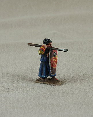 TF07 Egyptian Militia
Seljuk troops from [url=http://www.donnington-mins.co.uk/]Donnington[/url]. Painted by Donningtons painting service. TF07 Egyptian Militia
long coat, spear, almond shield
Keywords: Seljuk fatimid mamluk ayyubid berber arabfoot