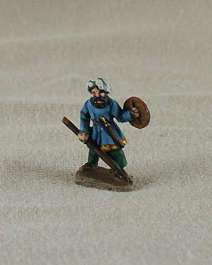TF10 Arab Javelinman
Seljuk troops from [url=http://www.donnington-mins.co.uk/]Donnington[/url]. Painted by Donningtons painting service. TF10 Arab Javelinman
tunic and trousers, javelin, round shield, turban
Keywords: Seljuk fatimid mamluk umayyad ayyubid berber arabfoot