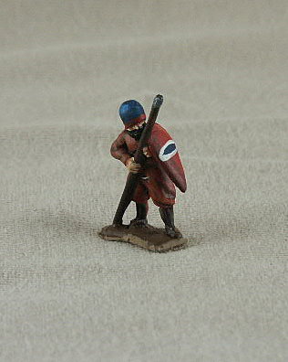 TF11 Fatimid Spearman
Seljuk troops from [url=http://www.donnington-mins.co.uk/]Donnington[/url]. Painted by Donningtons painting service. TF11 Fatimid Spearman
breaches, spear, almond shield, covered turban with ribbons
Keywords: Seljuk fatimid mamluk umayyad ayyubid arabfoot