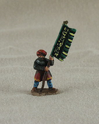 TF15 Arab Standard Bearer
Seljuk troops from [url=http://www.donnington-mins.co.uk/]Donnington[/url]. Painted by Donningtons painting service. TF15 Arab Standard Bearer
mailshirt over kaftan, standard, turban (suitable for Arab, Andalusian, Maghribi, Scicilian and Turkish armies)
Keywords: Seljuk fatimid mamluk umayyad ayyubid berber arabfoot
