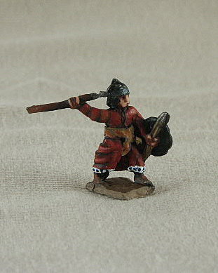 TF20 Daylami
Seljuk troops from [url=http://www.donnington-mins.co.uk/]Donnington[/url]. Painted by Donningtons painting service. TF20 Daylami
long coat, throwing javelin, javelins held behind round shield, pointed helmet
Keywords: Seljuk fatimid mamluk umayyad ayyubid berber arabfoot
