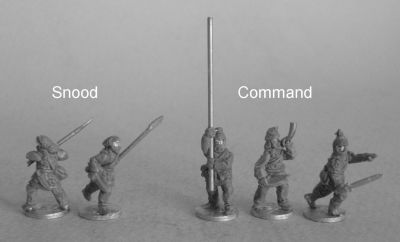 Catalan Almughavars
Almughavar greens from [url=http://eurekamin.com.au]Eureka's[/url] 300 Club, in production shortly. There are 4 basic codes with variants per code in brackets. 300ALM01 Almughavar Infantry (16) , 300ALM02 Almughavar Officer (1) , 300ALM03 Almughavar Hornist (1) , 300ALM04 Almughavar Standard Bearer (1). Pictures from the manufacturer 

Keywords: Catalan