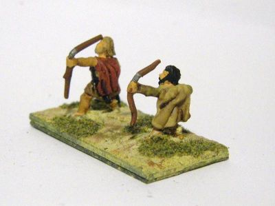 Gothic Archers
Mixed manufacturers . the one on the right is a Goth from Isarus' range, "G6 Goth Archer firing"
Keywords: gallic celt gothfoot