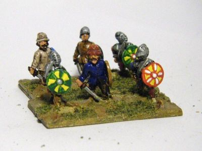 Sword & Buckler Men
from the [url=http://www.essexminiatures.co.uk/frames15med.html] Essex   Minis [/url]medieval / late medieval (Spanish) ranges 
Keywords: medspanish