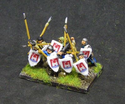 Mirliton (and other) Spear unit
Mostly Mirliton, with some Essex and Two Dragons. Shields are printed designs glued onto thin card
