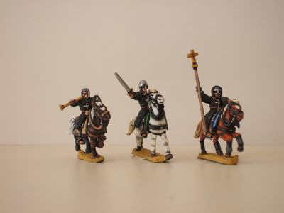 Crusader Mounted Hospitallers command - Cappa Clausa (Officer, trumpet, cross-bearer)
1150 to 1190 Crusader range from [url=http://www.legio-heroica.com/Crociati-en.html]Legio Heroica[/url] - pictures supplied by the manufacturer
Keywords: Crusader crusader latins efknights normans