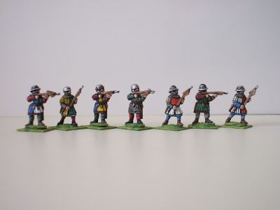 Feudal Crossbowmen 1195-1250 (cervelliere-chapel de f�r) - 7 variants
1195 to 1250 Feudal range from [url=http://www.legio-heroica.com/]Legio Heroica[/url]. Pictures provided by the manufacturer 
Keywords: effoot crusader latins medfoot emgerman