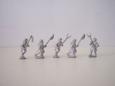 Feudal Armed peasants - 9 variants (just some of them showed)
1195 to 1250 Feudal range from [url=http://www.legio-heroica.com/]Legio Heroica[/url]. Pictures provided by the manufacturer 
Keywords: effoot crusader latins emgerman scotsisles