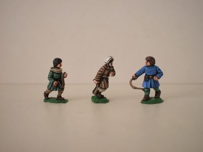 Feudal Slingers - 3 variants - 
1195 to 1250 Feudal range from [url=http://www.legio-heroica.com/]Legio Heroica[/url]. Pictures provided by the manufacturer 
Keywords: effoot crusader latins emgerman