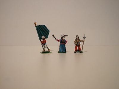 Janissary command (campaign dress): officer, sergeant, standard bearer
1683 Ottomans from [url=http://www.legio-heroica.com/index-en.html]Legio Heroica[/url]
Keywords: Ottoman