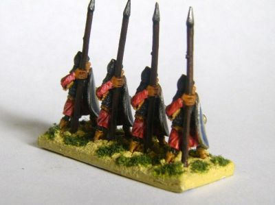Byzantine Spearmen 
Byzantines painted by Martin van Tol  Early or Maurikian spearmen
Keywords: Byzantine