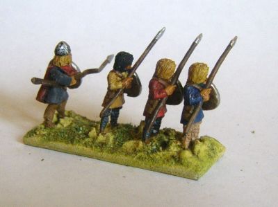 Frankish/Viking spearmen 
Painted by Martin van Tol 
Keywords: viking gothfoot saxon
