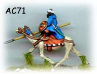 Arab Camel Lancer
Arab figures from [url=http://www.museumminiatures.co.uk/pages/index.htm]Museum Miniatures[/url]. Museum's mounted figures are usually one piece castings and all come in a strong but still "bendable" metal with spears cast in-hand
Keywords: arabconquest cnubian