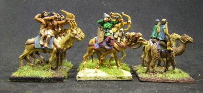 Museum Miniatures Z Range camel guards
New Museum Miniatures Z Range camel guards, shown here with Essex camel riders and Museum old-style Bedouin Giant Camels 
Keywords: Bedouin, arabcav, palmyran