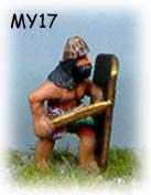 Mycenean Warrior, Kilted Sword Tower Shield.
Mycenean range from [url=http://www.museumminiatures.co.uk/]Museum Miniatures[/url], pictures kindly provided by the manufacturer
Keywords: trojan