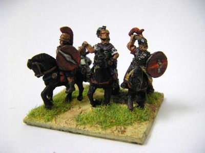 Late Republican (Marian) Roman Command
Old Glory Cavalry and officers, possibly with an LKM bloke in there too
Keywords: LRR