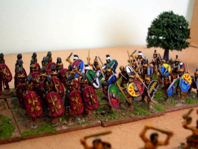 Late Republican Romans from theonetree Painting Service
Late Republican / Marian Romans painted by pro-painters [url=http://www.fieldofglory.net/index.html]theonetree Painting Service[/url] - click their name to see more great painting
Keywords: LRR