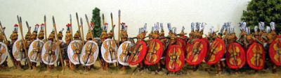Mid Republican Romans painted by theonetree Painting Service
Belived to be Xyston figures, these MRR were painted by [url=http://www.fieldofglory.net/index.html]theonetree Painting Service[/url] (click that link to go to their site for more info and pics)
Keywords: MRR