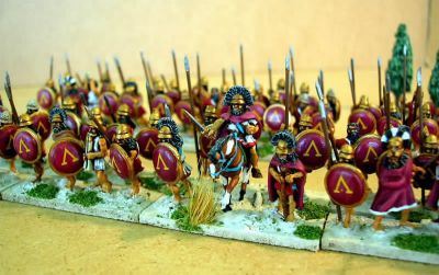Classical Greek Hoplites from theonetree Painting Service
Hoplites painted by [url=http://www.fieldofglory.net/index.html]theonetree Painting Service[/url] (click that link to go to their site for more info and pics)
Keywords: hoplite
