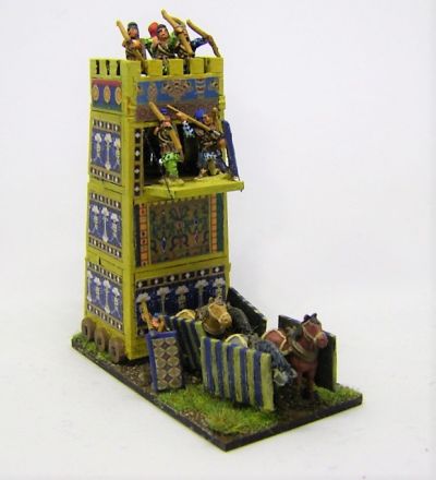 Cyrus' Mobile Tower
A Pendraken 10mm MDF Siege tower with Essex 15mm Crew, and "wallpaper" downloaded from the internet
