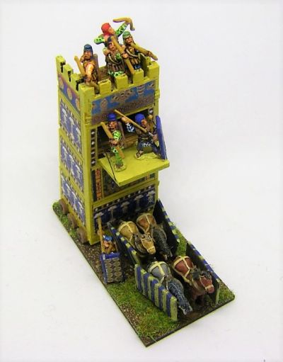 Cyrus' Mobile Tower
A Pendraken 10mm MDF Siege tower with Essex 15mm Crew, and "wallpaper" downloaded from the internet
