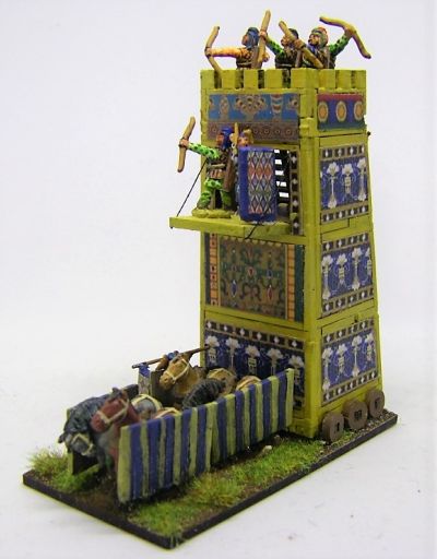 Cyrus' Mobile Tower
A Pendraken 10mm MDF Siege tower with Essex 15mm Crew, and "wallpaper" downloaded from the internet
