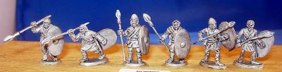 Romano-British Unarmoured Spear/Auxilia
Romano-British from [url=http://www.splinteredlightminis.com]Splintered Light[/url]. Photos with kind permission of the manufacturer. 
Keywords: Romano LIR
