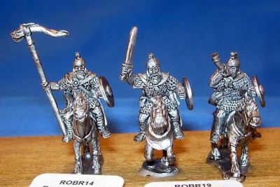Romano-British Cavalry Command
Romano-British from [url=http://www.splinteredlightminis.com]Splintered Light[/url]. Photos with kind permission of the manufacturer. 
Keywords: Romano LIR