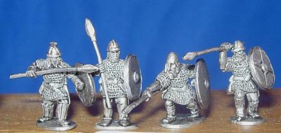 Saxon heavy infantry with spears
Saxons from [url=http://www.splinteredlightminis.com]Splintered Light[/url]. Photos by permission of the manufacturer. 
Keywords: saxon