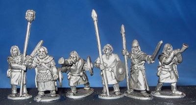 Scots-Irish Command
Scots Irish from [url=http://www.splinteredlightminis.com/scotirish.html]Splintered Light[/url] Photos with permission of the manufacturer. 
Keywords: Scots-Irish pict