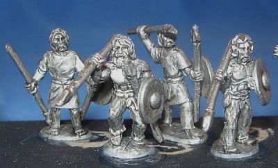 Scots-Irish Javelinmen
Scots Irish from [url=http://www.splinteredlightminis.com/scotirish.html]Splintered Light[/url] Photos with permission of the manufacturer. 
Keywords: Scots-Irish pict