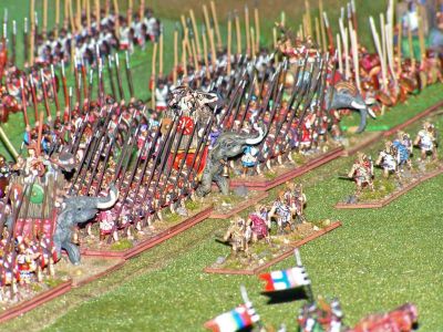 Click to view full size image
==============
Battle of Magnesia
The Seleucid centre rumbles foreward
Battle of Magnesia
The Seleucid centre rumbles foreward